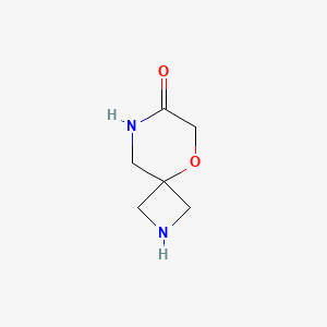 Chemical structure of 5-Oxa-2,8-diazaspiro[3.5]nonan-7-one