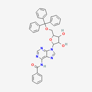 Chemical structure of 5'-O-Trt-N6-Bz-rA