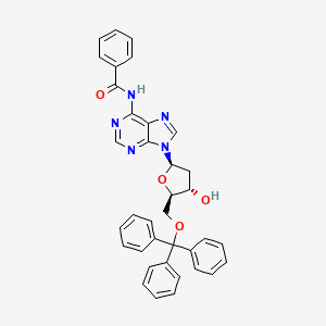 Chemical structure of 5'-O-Trt-N6-Bz-dA