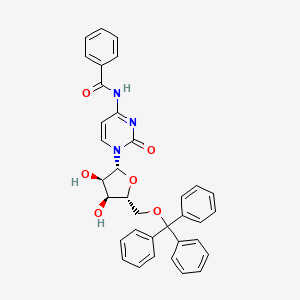 Chemical structure of 5'-O-Trt-N4-Bz-rC