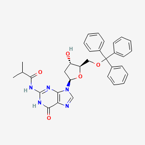 Chemical structure of 5'-O-Trt-N2-iBu-dG