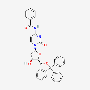 Chemical structure of 5'-O-Trityl-N4-benzoyl-2'-deoxycytidine