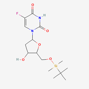Chemical structure of 5'-O-(tert-Butyldimethylsilyl)-5-fluoro-2'-deoxyuridine