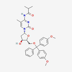 Chemical structure of 5'-O-(4,4'-Dimethoxytrityl)-N4-isobutyryl-5-methyl-2'-deoxycytidine