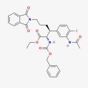 Chemical structure of 5-O-(4,4'-Dimethoxytrityl)-N4-acetyl-5-iodo-deoxycytidine