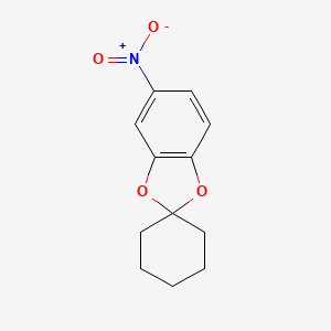 Chemical structure of 5-nitrospiro[1,3-benzodioxole-2,1'-cyclohexane]