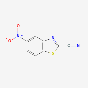 Chemical structure of 5-Nitrobenzo[d]thiazole-2-carbonitrile