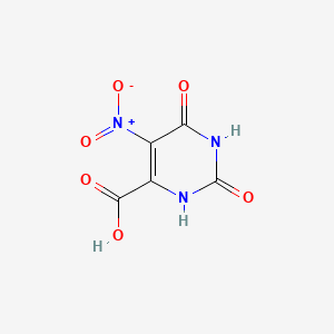 Chemical structure of 5-Nitro-2,6-dioxo-1,2,3,6-tetrahydropyrimidine-4-carboxylic acid