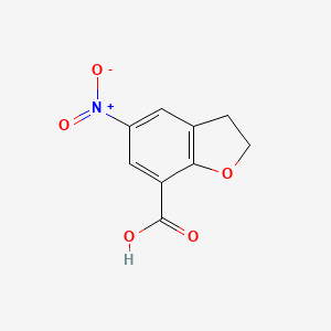 Chemical structure of 5-Nitro-2,3-dihydrobenzofuran-7-carboxylic acid