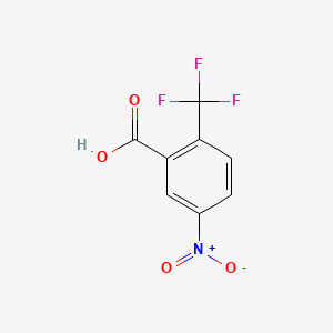 Chemical structure of 5-Nitro-2-(trifluoromethyl)benzoic acid