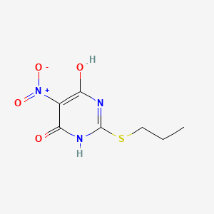 Chemical structure of 5-Nitro-2-(propylthio)pyrimidine-4,6-diol
