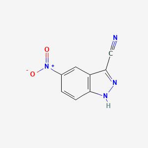 Chemical structure of 5-Nitro-1H-indazole-3-carbonitrile