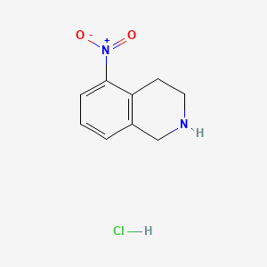 Chemical structure of 5-Nitro-1,2,3,4-tetrahydroisoquinoline hydrochloride