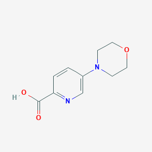 Chemical structure of 5-Morpholinopicolinic acid