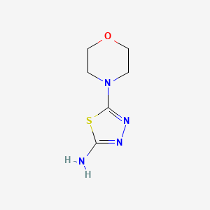 Chemical structure of 5-Morpholino-1,3,4-thiadiazol-2-amine