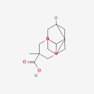 Chemical structure of 5-methylspiro[1,3-dioxane-2,2'-tricyclo[3.3.1.1~3,7~]decane]-5-carboxylic acid