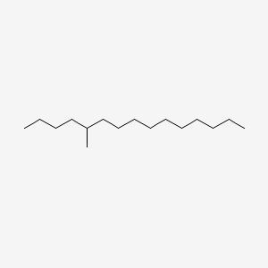 Chemical structure of 5-methylpentadecane
