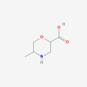 Chemical structure of 5-Methylmorpholine-2-carboxylic acid