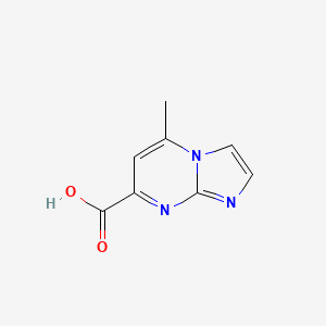 Chemical structure of 5-Methylimidazo[1,2-a]pyrimidine-7-carboxylic acid