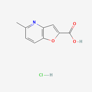 Chemical structure of 5-Methylfuro[3,2-b]pyridine-2-carboxylic acid hydrochloride