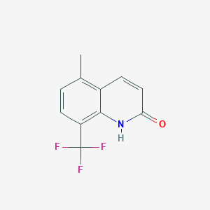 Chemical structure of 5-Methyl-8-(trifluoromethyl)quinolin-2(1H)-one