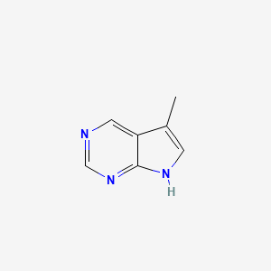 Chemical structure of 5-Methyl-7H-pyrrolo[2,3-d]pyrimidine