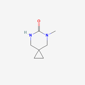Chemical structure of 5-methyl-5,7-diazaspiro[2.5]octan-6-one