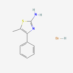 Chemical structure of 5-Methyl-4-phenylthiazol-2-amine hydrobromide