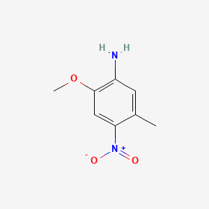 Chemical structure of 5-methyl-4-nitro-o-anisidine