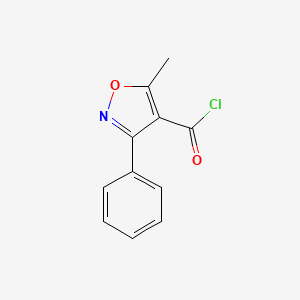 Chemical structure of 5-Methyl-3-phenylisoxazole-4-carbonyl Chloride