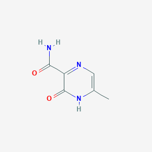 Chemical structure of 5-Methyl-3-oxo-3,4-dihydropyrazine-2-carboxamide
