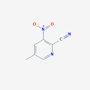Chemical structure of 5-Methyl-3-nitropicolinonitrile