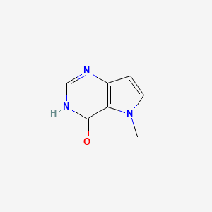 Chemical structure of 5-Methyl-3H-pyrrolo[3,2-d]pyrimidin-4(5H)-one