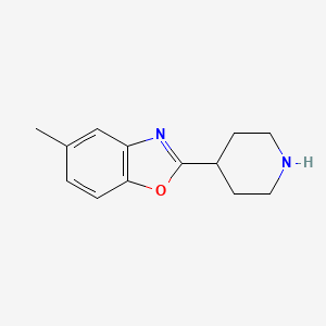 Chemical structure of 5-Methyl-2-piperidin-4-yl-1,3-benzoxazole