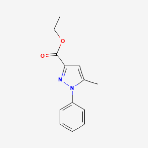 Chemical structure of Ethyl 5-methyl-1-phenyl-1H-pyrazole-3-carboxylate
