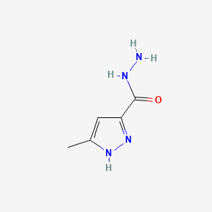 Chemical structure of 5-Methyl-1H-pyrazole-3-carbohydrazide