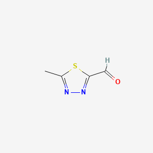 Chemical structure of 5-Methyl-1,3,4-thiadiazole-2-carbaldehyde