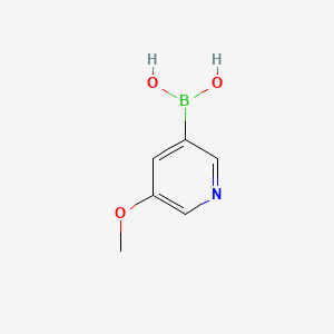 Chemical structure of 5-Methoxypyridine-3-boronic Acid