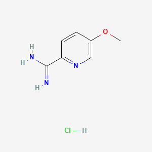 Chemical structure of 5-Methoxypicolinimidamide hydrochloride