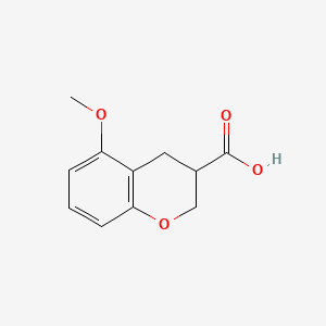 Chemical structure of 5-Methoxychroman-3-carboxylic acid