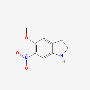 Chemical structure of 5-Methoxy-6-nitroindoline