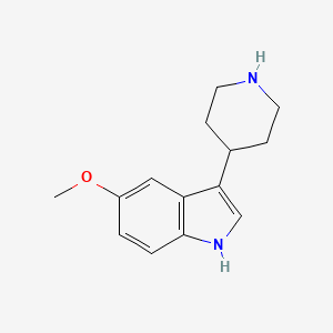 Chemical structure of 5-Methoxy-3-piperidin-4-yl-1H-indole