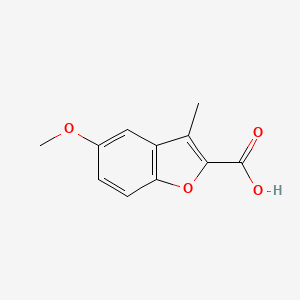 Chemical structure of 5-Methoxy-3-methylbenzofuran-2-carboxylic acid
