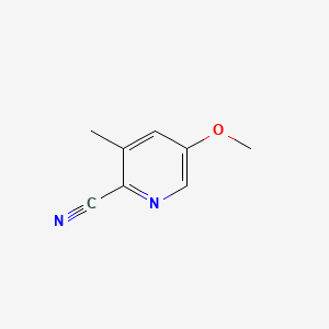 Chemical structure of 5-Methoxy-3-methylpicolinonitrile