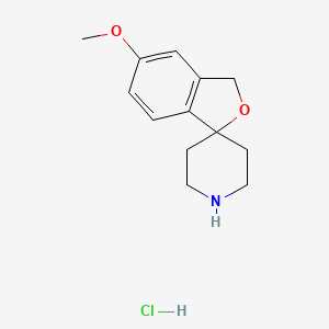 Chemical structure of 5-Methoxy-3H-spiro[2-benzofuran-1,4'-piperidine] hydrochloride