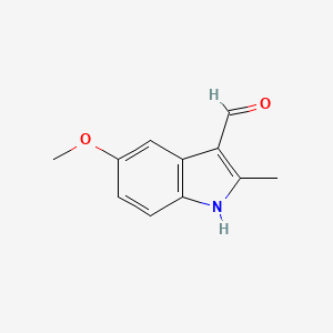 Chemical structure of 5-Methoxy-2-methylindole-3-carboxaldehyde