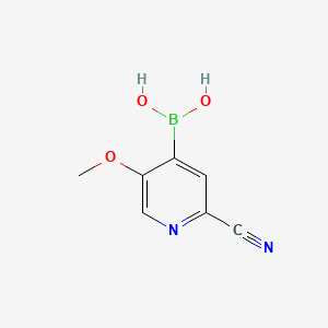 Chemical structure of 5-Methoxy-2-cyanopyridine-4-boronic acid