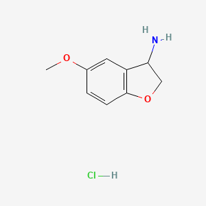 Chemical structure of 5-Methoxy-2,3-dihydrobenzofuran-3-amine