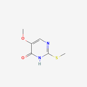 Chemical structure of 5-Methoxy-2-(methylthio)pyrimidin-4-ol
