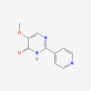 Chemical structure of 5-Methoxy-2-(4-pyridinyl)-4-pyrimidinol